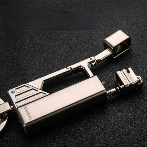 Personalized Multifunctional Creative Keychain Inflatable Lighter New Car Key Pendant Smoking Accessories Gadgets for Men