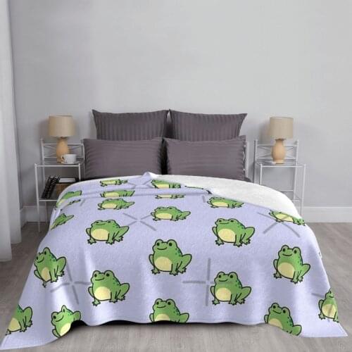 Frog Throw Blanket Bed Guiding Light Game Fluffy Plaid Receiving Blankets Covers Bed Sofa Blanket Plaid Blankets Hoodie Blanket