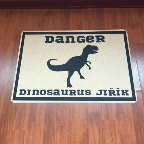 Custom Made Funny Doormat Danger Dinosaurus Jirik Doormat for Entrance Door Mat From The Entry Gate Floor Mat Welcome Door Mats