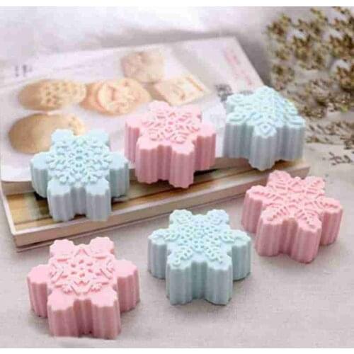 Christmas Snowflake Soap Mold Silicone Mold Snow Handmade 3d Crafts Candle Molds