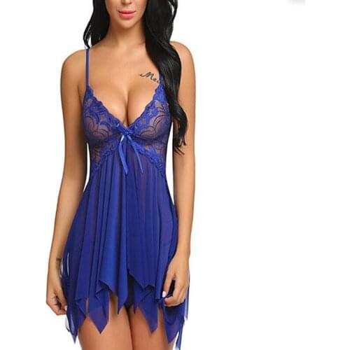 Sexy Erotic Lingerie See-through Pajamas Nightdress Ladies Adult 2021 New Fashion Multicolor Attractive Sleepwear Charming