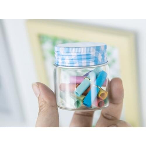 50ml Glass Bottles Screw Aluminum Cap Silicone Stopper Empty Jar Glass Sealed Bottles Gift Liquid Jars Bottles 4 Color Cap 24pcs