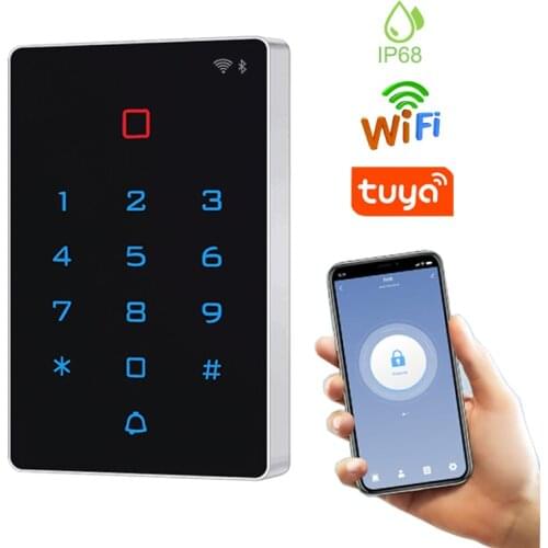 T12 WIFI Tuya Smart Door Lock Waterproof Door Access Control System Standalone Keypad RFID Card Door Entry Access Controller