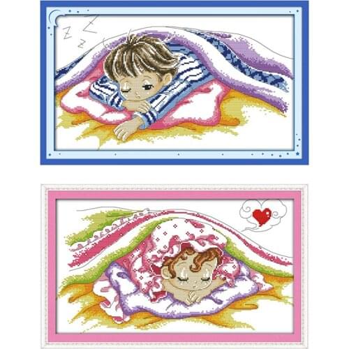Everlasting Love Dream Baby Chinese Cross Stitch Kits Ecological Cotton Stampted Printed 11CT 14 DIY Gift Christmas Decoration