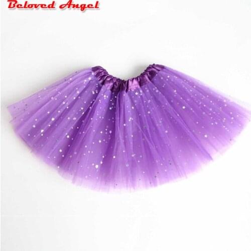 Baby Girl Tutu Skirt Cute Kids Princess Tulle Skirts Summer Children Party Star Print Mesh Skirt Girls Dance Pettiskirt 2-8years