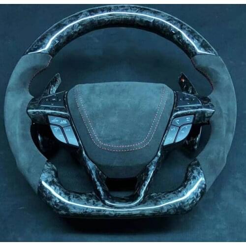 Cuatomized Forged Carbon Fiber Steering Wheel Alcantara Replacement For Ford Fusion Mendeo Shelby 2013-2020 Edge 2015-2020