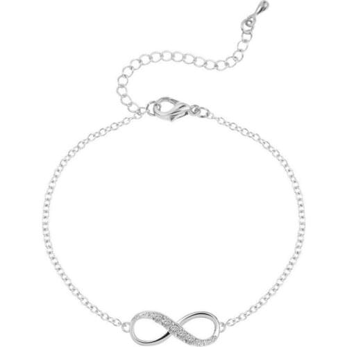 Ladies Diamond-Encrusted Bracelet Chic Design Eternal Love Eight Exquisite Workmanship Girlfriend Birthday Romantic Gift