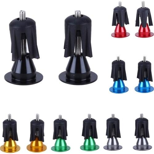1 Pair 15-23.5mm Lightweight Aluminum Bicycle Handle Bar Grips Cap End Plugs Handlebar Stoppers Bike Accessories MTB Grips
