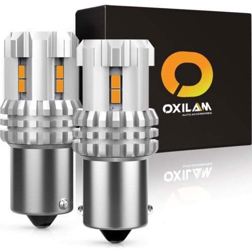 2Pcs W21W LED BA15S P21W 1156 LED Bulb Reverse Parking Light DRL 1157 Bay15d Brake Stop Turn Signal Lamp Red Amber White 6000K