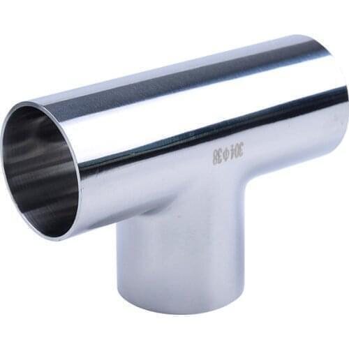 316L Stainless Steel 4" 101.6mm OD Sanitary Welding Tee Weld Pipe Fitting for Homebrew
