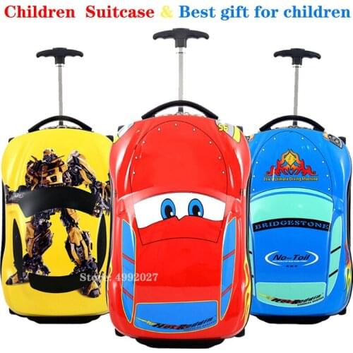 3D Kids Suitcase Car Travel Luggage Children Travel Trolley Suitcase for boys wheeled suitcase for kids Rolling luggage suitcase