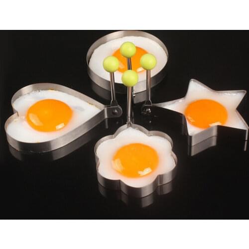 5 Shapes Can Choose Omelette Mould Device Egg Pancake Ring Egg Mold Kitchen Gadgets Stainless Steel Form For Frying Eggs Tools
