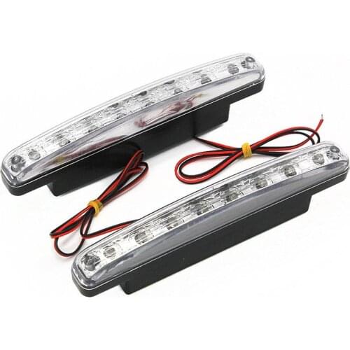 8LED Daytime Running Light 12V Headlight Day Lights Auto Daytime Running Light DRL Fog Driving Bulb Singal Lamp