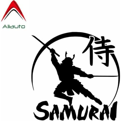 Aliauto Personality Car Sticker Powerful Japanese Samurai Warrior Vinyl Decal for Motorcycle JDM Ford Focus Passat B6,13cm*13cm