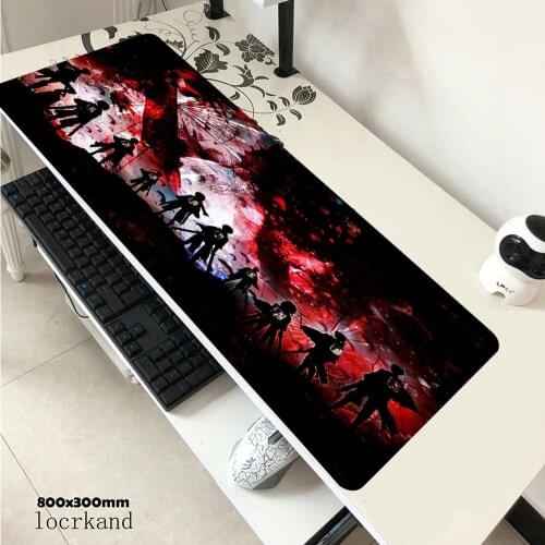 90x40cm Attack on Titan Anime Large Lock Edge Mouse Pad Computer Mousepad XXL Gaming Padmouse Gamer Laptop Keyboard Mouse Mats