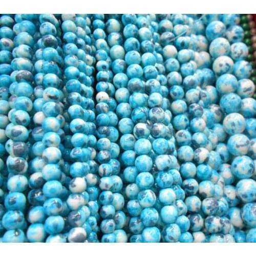 White Dot Blue-vein Sodalite Natural Stone Beads 4mm 6mm 8mm 10mm 12mm
