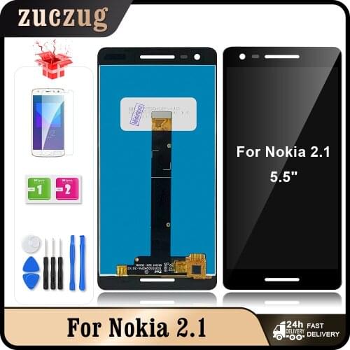 For Nokia 2.1 / 2 2018 / TA-1080 TA-1084 TA-1092 5.5" LCD Display Touch Screen Digitizer Assembly Replacement LCDs + Gift