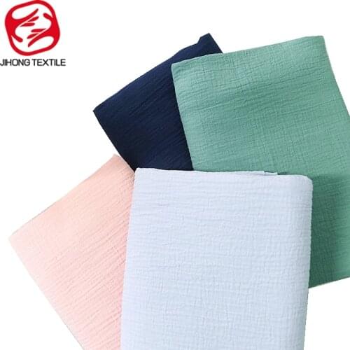 Eco-Friendly Soft Double-Layer Cotton Gauze Baby Sewing Fabric By Meter Crushed Cloth Materials Wholesale 100*138cm W300657