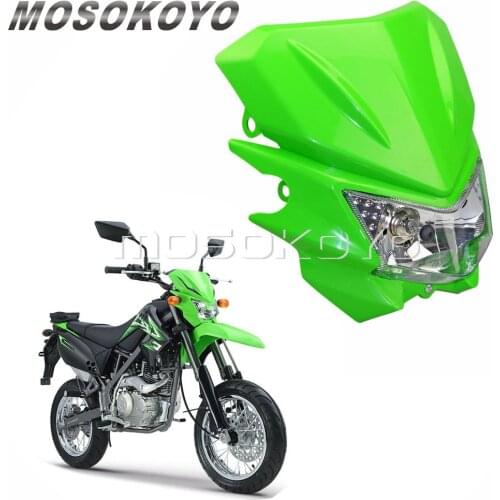 Green Off Road Pit Dirt Bike Motocross Headlight Front Lamp for Kawasaki KLX 150 KX 65 85 125 250 500 250F 450F