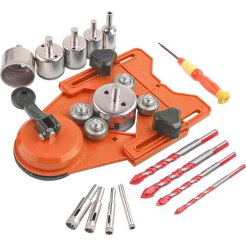 Ceramic Tile Drill Base Diamond Coated Hole Saw Positioner Glass Set