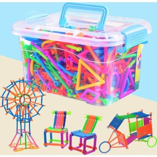 500pcs DIY Creative Intelligence Sticks Blocks Magic Wand Magnetic Designer Construction Set Plastic Model & Building Blocks