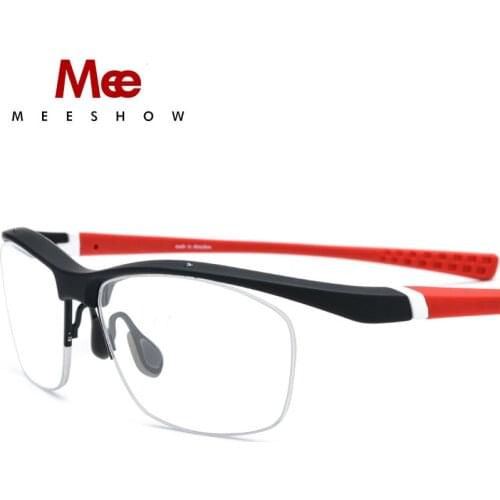 MEESHOW New TR90 Sports Prescription Glasses Half-Frame Outdoor Bicycle Reading Myopia Glasses