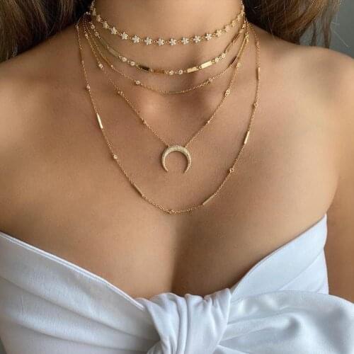 Minimal Delicate Cute Lovely Daisy Flower Fashion Women Girl Jewelry Micro Pave Clear CZ Flower Charm Link Chain Choker Necklace