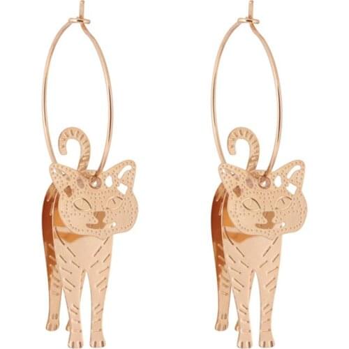 Fashion Shiny Kitten Cat Stud Earrings Lightweight Fashion Animal Jewelry For Women e-Girls Teens Jewelry Accessories Gift