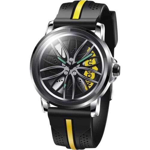 Mens CURDDEN Brand Watch Fashion Rubber Band Unique Tires Designer Watches Montre Homme de Marque Black Relojes Deportivos 2021