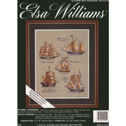 Lovely kit 19-20 Cross stitch Handmade 14CT Counted Canvas DIY,Cross-stitch kits,Embroidery -JCA-Sailing Age 44-51