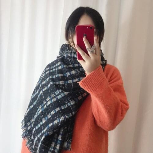 New Rural Series Plaid Scarf. Simple Fashion Imitation Cashmere Shawl. The Same Bohemian Shawl for Best Friend