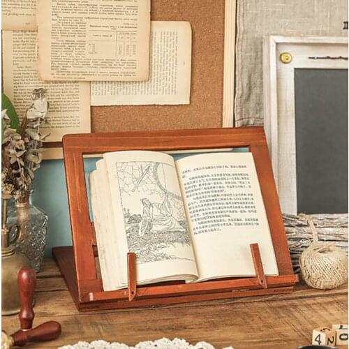Подставка для книг Wooden Adult Multi-functional Read Frame Folding Students Reading On The Table Telescopic Book Clip Books