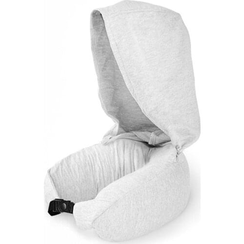 Physiotherapy Cushion Travel Pillow U-Pillow Body Neck Nap Neck Pillow with Hat Pink Car Seat Office Airplane Sleeping