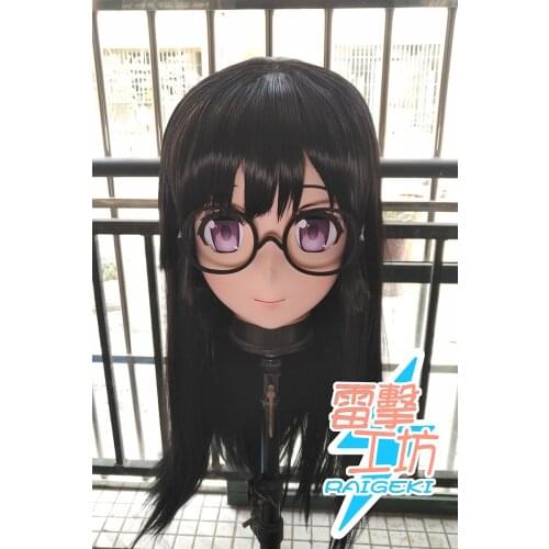 RAIGEKI MAKS 10) Resin 3/4 Head Female/Girl Kigurumi Anime Cosplay Masks Crossdress Japan Role Lolita Crossdresser DOLL BJD Cos