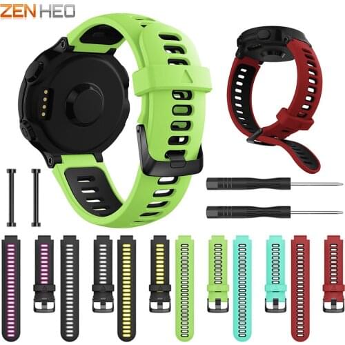 Silicone Watchband Strap for Garmin Forerunner 220 230 235 620 630 735XT Smart Watch Band for Garmin Approach S20 Wristband