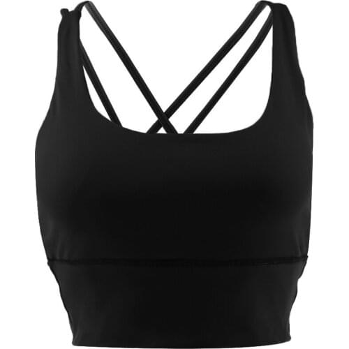 Workout Sports Bras for Women - Strappy Sports Bra Padded for Yoga, Running