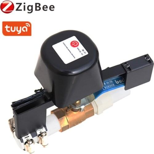 Tuya Zigbee automatic Gas Water Valve Controller work with Water Leak detector Sensor Alarm Gas Leakage Sensor