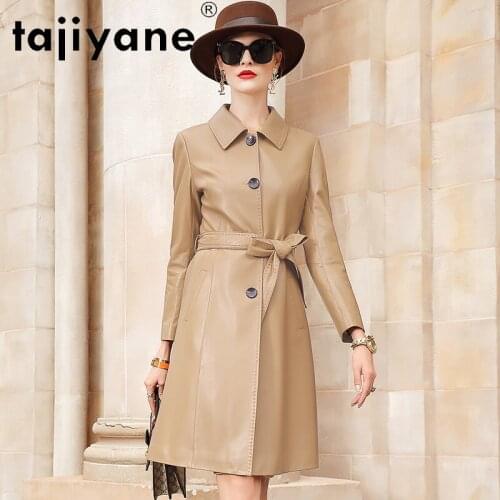 Tajiyane Real Leather Clothes for Women Ladies Long Coats Womens Genuine Sheepskin Jackets Korean Clothes Femme Veste TN1630