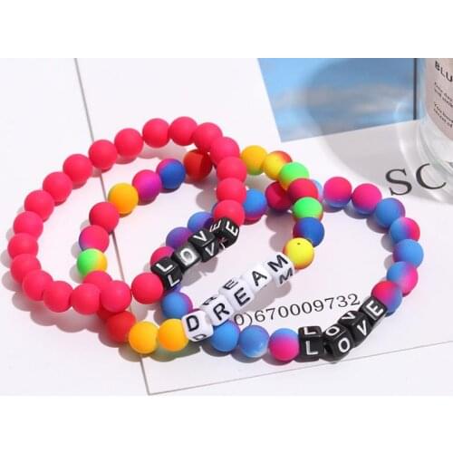 New fashion Korean version of imitation pearl color beaded bracelet For girl Accessories jewelry wholesale