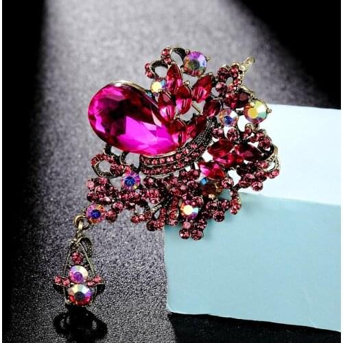 Zlxgirl women flower shape Christmas brooches jewelry Clothes bijoux scarf Pins Large wedding Brooches hijab pins and pendant