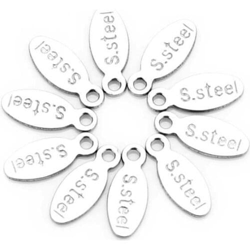 100Pcs/Set Stainless Steel Letter Print Beads For Bracelets Fashion Personality Jewelry Pendants Charms Diy Making Findings