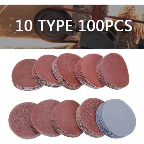 100Pcs Sanding Discs 2" 50mm Round Sanding Discs Polishing Pad Sander Paper Set 80-3000 Grits For Home Tools Accessories