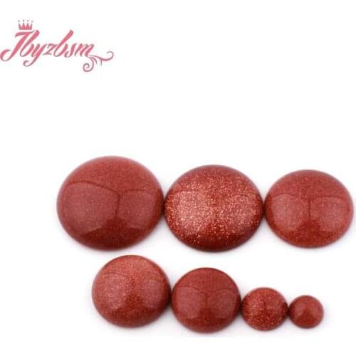 Coin Red Sandstone CAB Cabochon Flatback Dome Undrilled Natural Stone Beads For DIY Pandandt Earring Ring Jewelry Making 5pc