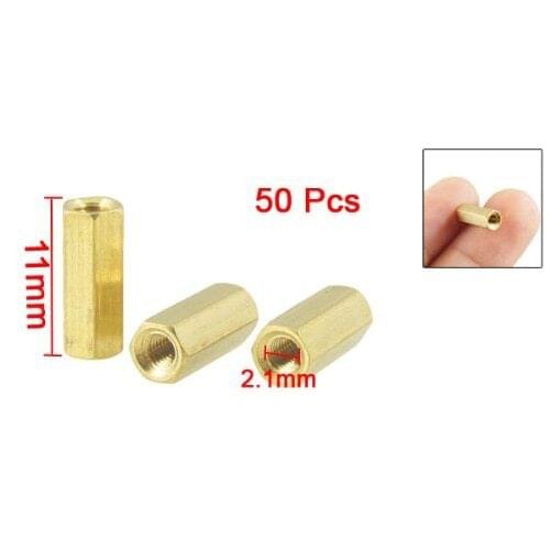 50 pcs Hexagonal 11mm Length M3 Female Thread PCB Standoff Spacers
