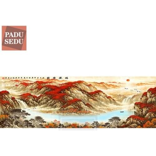 5d Diamond Embroidery Full Set Diamond Mosaic Painting Rhinestones Chinese Cross Stitch Landscape Wall Pictures For Living Room