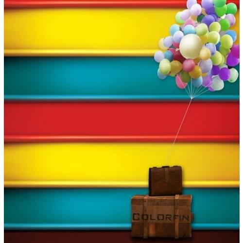 5x7ft Balloon Blue Yellow Red Brown Photography Backdrops Photo Props Studio Background