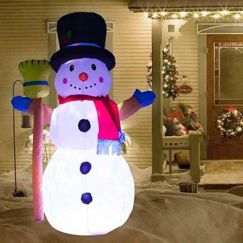8Ft Christmas Inflatable Snowman Outdoor Toys Blow up Snowman Inflatable with Rotating Built-in LED Lights Party Decoration