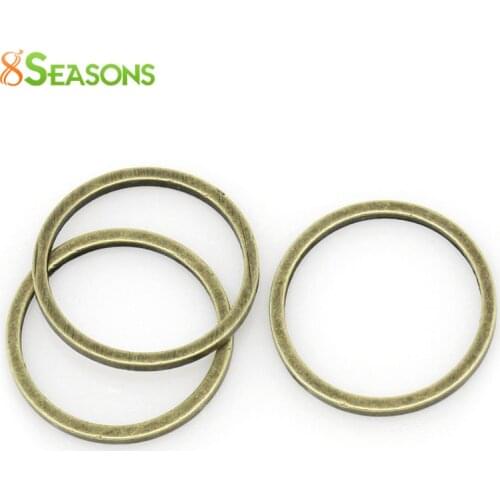 8SEASONS Copper Closed Jump Rings Antique Bronze 12mm Dia,100PCs (B30539)