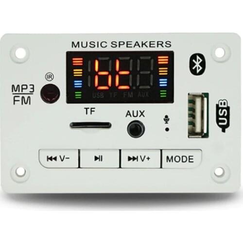 Wireless Bluetooth 5.0 MP3 WMA Decoder Board 12V Audio Module Support USB TF AUX FM Recording function For Car accessories