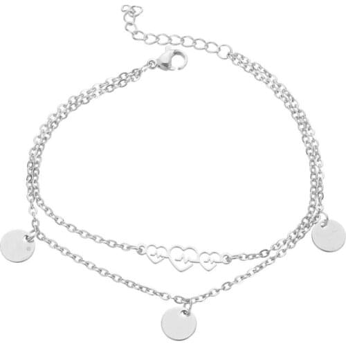 Heart bracelets stainless steel adjustable bracelet for women accessories womens rose gold couple bracelets for women chain